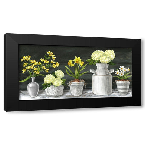Farmhouse Garden panel Black Modern Wood Framed Art Print with Double Matting by Wilson, Kelsey