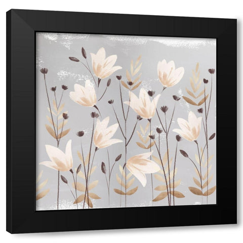 Soft Nature cream III Black Modern Wood Framed Art Print with Double Matting by Northern Lights