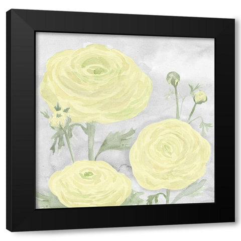 Peaceful Repose gray And yellow I Black Modern Wood Framed Art Print by Reed, Tara