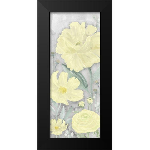 Peaceful Repose gray And yellow vertical II Black Modern Wood Framed Art Print by Reed, Tara