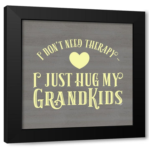 Grandparent Life yellow III-Therapy Black Modern Wood Framed Art Print by Reed, Tara