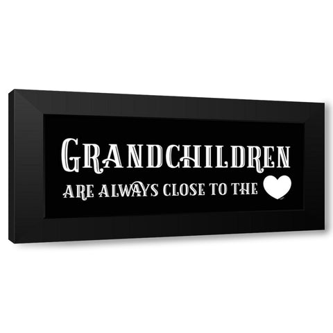 Grandparent Life panel black I-Close to the Heart Black Modern Wood Framed Art Print with Double Matting by Reed, Tara