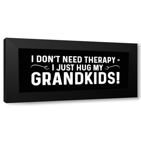 Grandparent Life panel black II-Therapy Black Modern Wood Framed Art Print by Reed, Tara