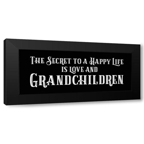 Grandparent Life panel black VII-Secret Black Modern Wood Framed Art Print by Reed, Tara