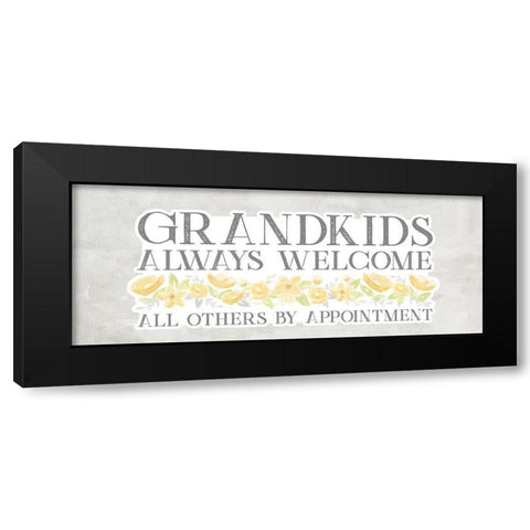 Grandparent Life panel gray III-Always Welcome Black Modern Wood Framed Art Print by Reed, Tara