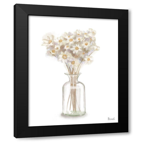 Dried Flower I Black Modern Wood Framed Art Print with Double Matting by Bannarot