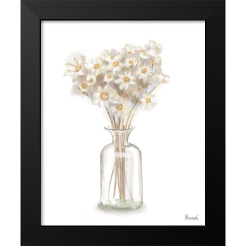 Dried Flower I Black Modern Wood Framed Art Print by Bannarot