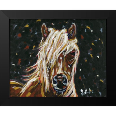 Blondie Black Modern Wood Framed Art Print by Augustine, Jodi
