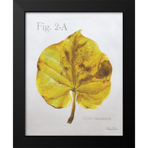 Autumn  Leaves on Gray IV-Redbud Black Modern Wood Framed Art Print by Wilson, Kelsey