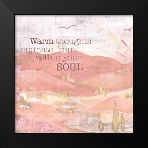 Textured  Sentiment landscape I Black Modern Wood Framed Art Print by Lee C