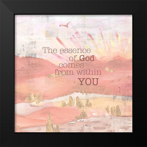 Textured  Sentiment landscape II Black Modern Wood Framed Art Print by Lee C