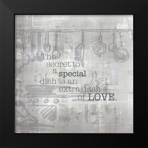 Textured  Sentiment kitchen II Black Modern Wood Framed Art Print by Lee C