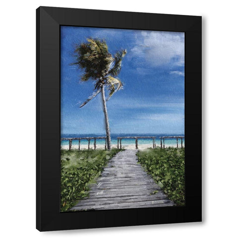 Beach  Shore X Black Modern Wood Framed Art Print with Double Matting by Cusson, Marie Elaine