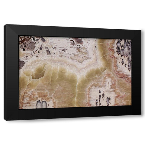 Marble  Colors brown II Black Modern Wood Framed Art Print with Double Matting by Cusson, Marie Elaine