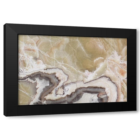 Marble  Colors brown V Black Modern Wood Framed Art Print with Double Matting by Cusson, Marie Elaine
