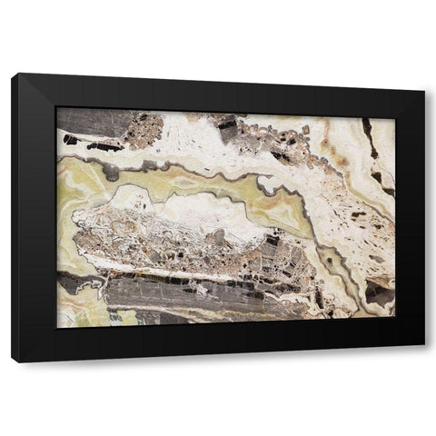 Marble  Colors brown VII Black Modern Wood Framed Art Print with Double Matting by Cusson, Marie Elaine