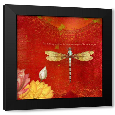 Creative  Visualization I-Express Myself Black Modern Wood Framed Art Print with Double Matting by Duirwaigh