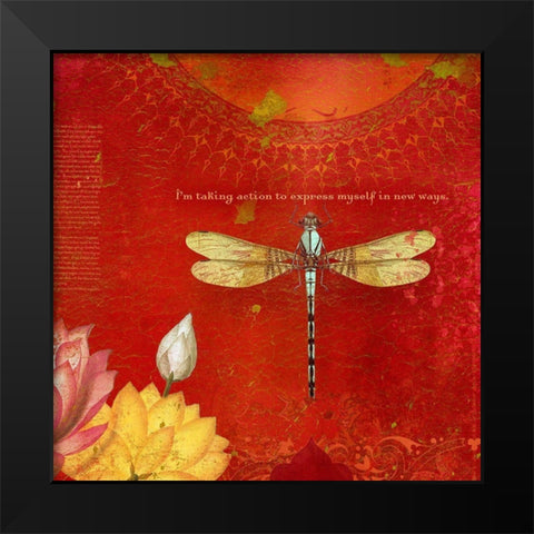 Creative  Visualization I-Express Myself Black Modern Wood Framed Art Print by Duirwaigh