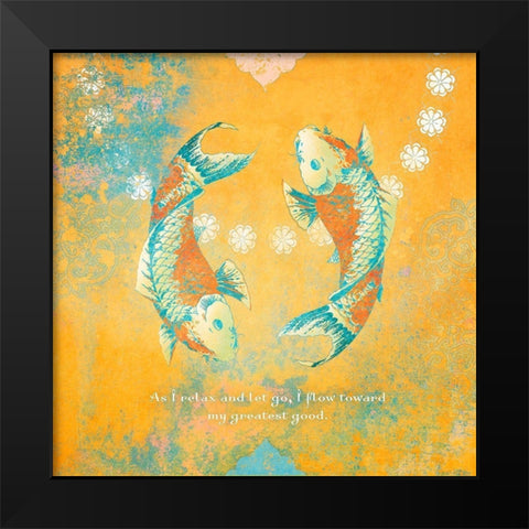 Creative  Visualization V-Relax Black Modern Wood Framed Art Print by Duirwaigh