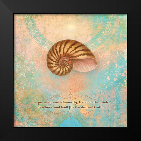 Creative  Visualization VI-Truth Black Modern Wood Framed Art Print by Duirwaigh