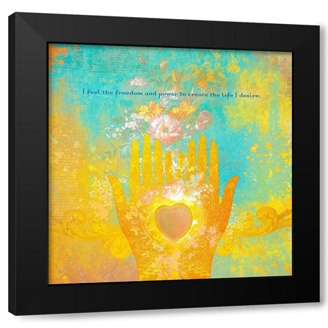 Creative  Visualization VII-Freedom Black Modern Wood Framed Art Print with Double Matting by Duirwaigh