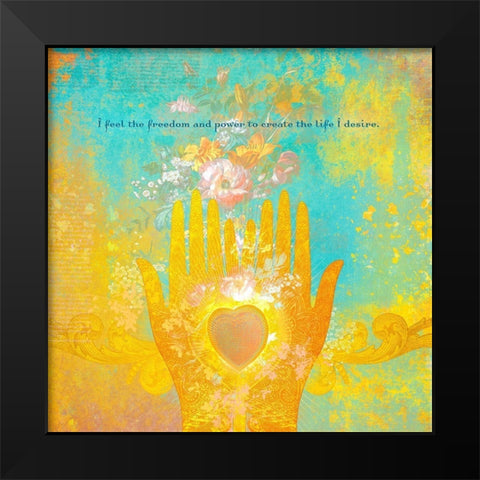 Creative  Visualization VII-Freedom Black Modern Wood Framed Art Print by Duirwaigh