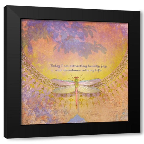 Creative  Visualization XI-Abundance Black Modern Wood Framed Art Print with Double Matting by Duirwaigh