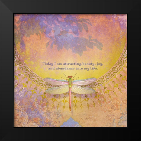 Creative  Visualization XI-Abundance Black Modern Wood Framed Art Print by Duirwaigh