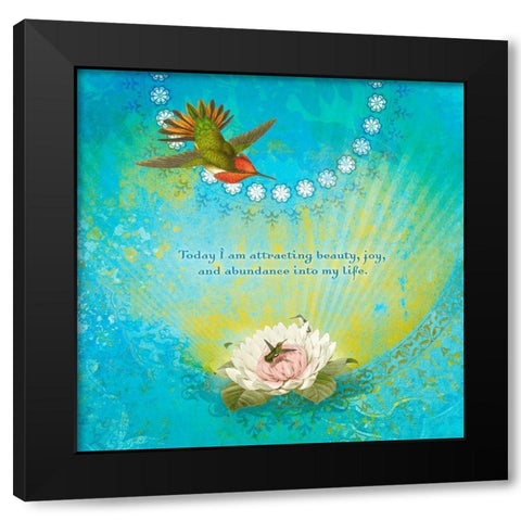 Creative  Visualization XV-Joy Black Modern Wood Framed Art Print with Double Matting by Duirwaigh