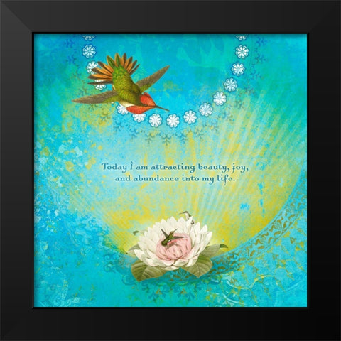 Creative  Visualization XV-Joy Black Modern Wood Framed Art Print by Duirwaigh