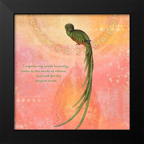 Creative  Visualization XVI-Honestly Black Modern Wood Framed Art Print by Duirwaigh