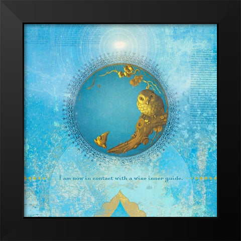 Creative  Visualization XVII-Inner Guide Black Modern Wood Framed Art Print by Duirwaigh