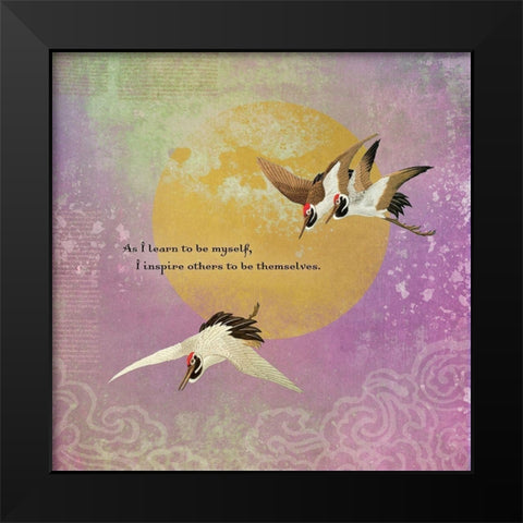 Creative  Visualization XXII-Inspire Black Modern Wood Framed Art Print by Duirwaigh