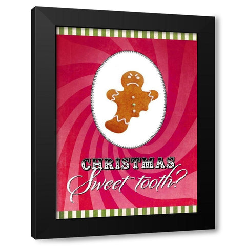 Colorful Christmas X-Sweet Tooth Black Modern Wood Framed Art Print with Double Matting by Duirwaigh
