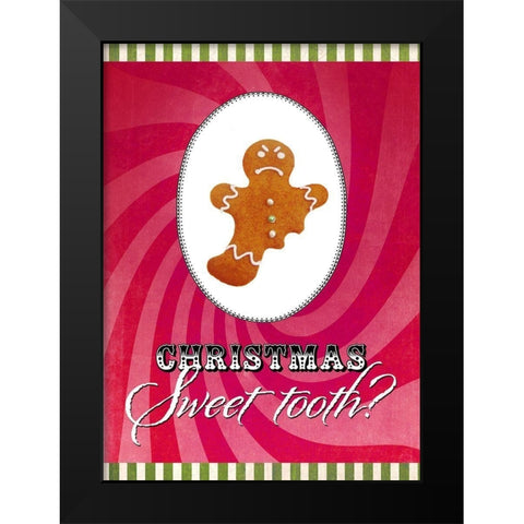 Colorful Christmas X-Sweet Tooth Black Modern Wood Framed Art Print by Duirwaigh