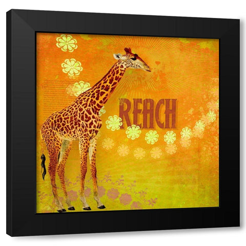 Living  Out Loud II-Reach Black Modern Wood Framed Art Print by Duirwaigh
