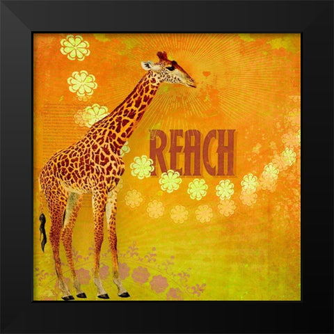 Living  Out Loud II-Reach Black Modern Wood Framed Art Print by Duirwaigh