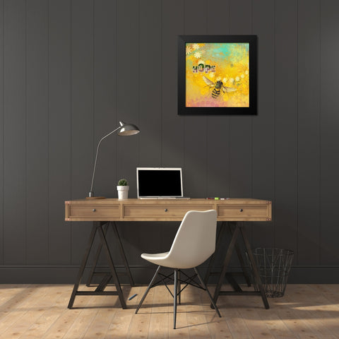 Living  Out Loud III-Hope Black Modern Wood Framed Art Print by Duirwaigh