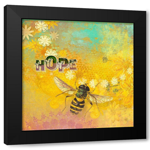 Living  Out Loud III-Hope Black Modern Wood Framed Art Print by Duirwaigh