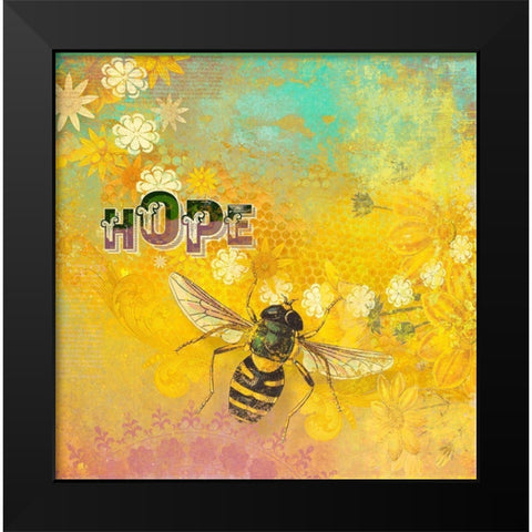 Living  Out Loud III-Hope Black Modern Wood Framed Art Print by Duirwaigh
