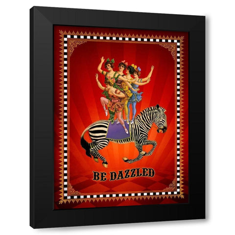 Living  Out Loud V-Be Dazzled Black Modern Wood Framed Art Print with Double Matting by Duirwaigh