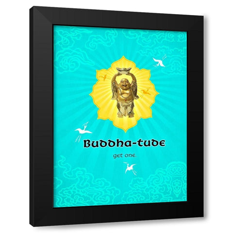 Living  Out Loud VI-Buddhatude Black Modern Wood Framed Art Print by Duirwaigh