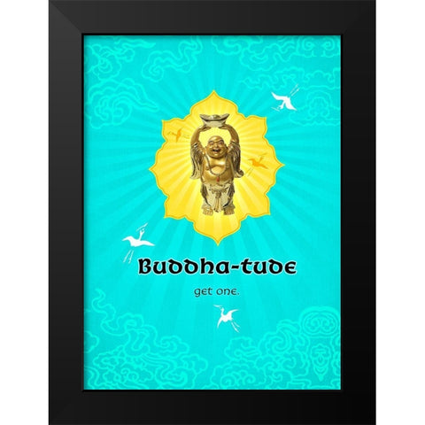 Living  Out Loud VI-Buddhatude Black Modern Wood Framed Art Print by Duirwaigh