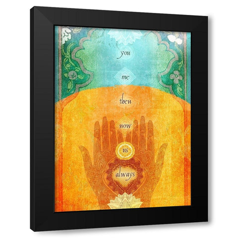 Living  Out Loud XI-You And Me Black Modern Wood Framed Art Print by Duirwaigh