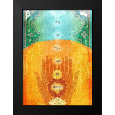 Living  Out Loud XI-You And Me Black Modern Wood Framed Art Print by Duirwaigh