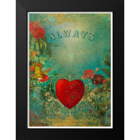 Living  Out Loud XII-Always Black Modern Wood Framed Art Print by Duirwaigh