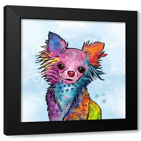 Colorful  Pets I Black Modern Wood Framed Art Print with Double Matting by Duirwaigh