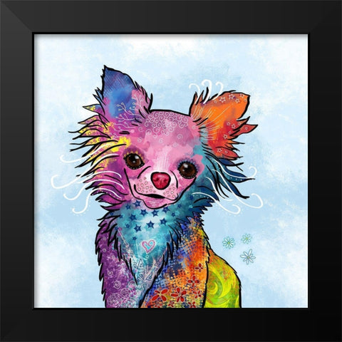 Colorful  Pets I Black Modern Wood Framed Art Print by Duirwaigh