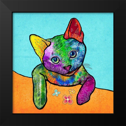 Colorful  Pets II Black Modern Wood Framed Art Print by Duirwaigh