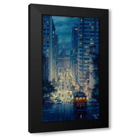 Light  Canyon Black Modern Wood Framed Art Print with Double Matting by Lushpin, E.